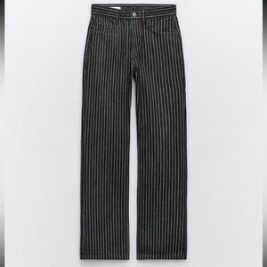 Zara Striped Straight Leg Pants